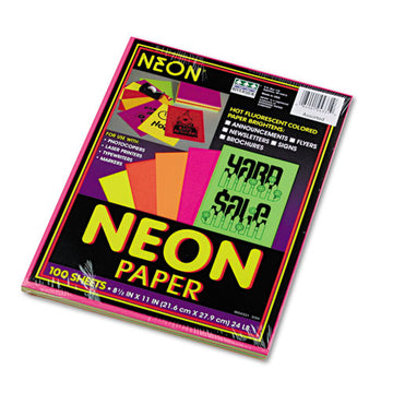 Pacon® Array Colored Bond Paper, 24lb, 8.5 X 11, Assorted Neon Colors, 100-pack freeshipping - TVN Wholesale